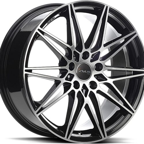 AVUS AC-MB5 Black Polished 8x18 5/112 ET57 CB66,7 60°