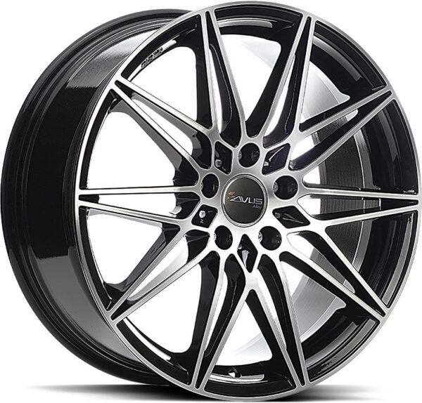 AVUS AC-MB5 Black Polished 8x18 5/112 ET57 CB66,7 60°