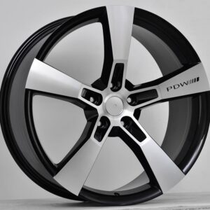 P28 Black machined face 10x22 5/130 ET45 CB71,6 60°