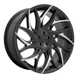 DC259 Gloss Black With Machined Spokes 10x26 5/127 ET10 CB78,0 60°