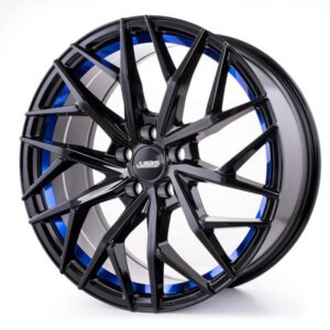 ABS 334 BLACK / BLUE STRIPE - skadad 8,5x19 5/108 ET38 CB74.1