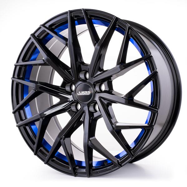ABS 334 BLACK / BLUE STRIPE - skadad 8,5x19 5/108 ET38 CB74.1