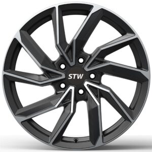 STW Aero Black Pol 8,5x18 5/112 ET56 CB57,1 Kulkona R14