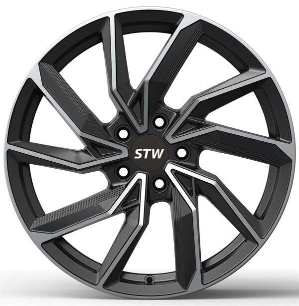 STW Aero Black Pol 8,5x18 5/112 ET56 CB57,1 Kulkona R14